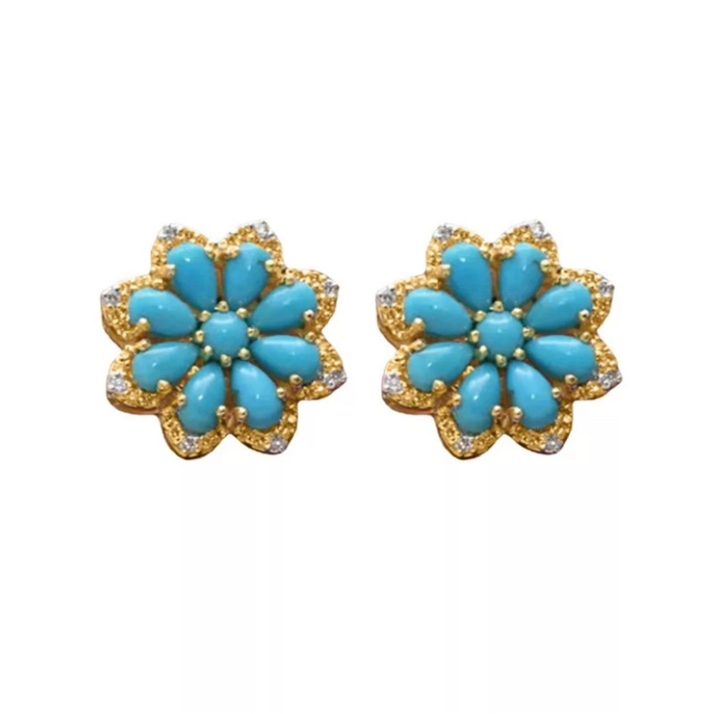 TURQUOISE SMALL STUD EARRINGS